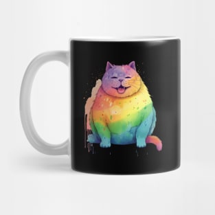 Rainbow Chonky Kitty Mug